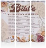 Bible Verse Motivational Gifts 20 oz Skinny Tumbler Stainless Steel Slim Insulated Tumblers Straight Water Bottle Coffee Mug Thermal Travel Cup with Lid, Christmas Religious Christian Gifts for Women